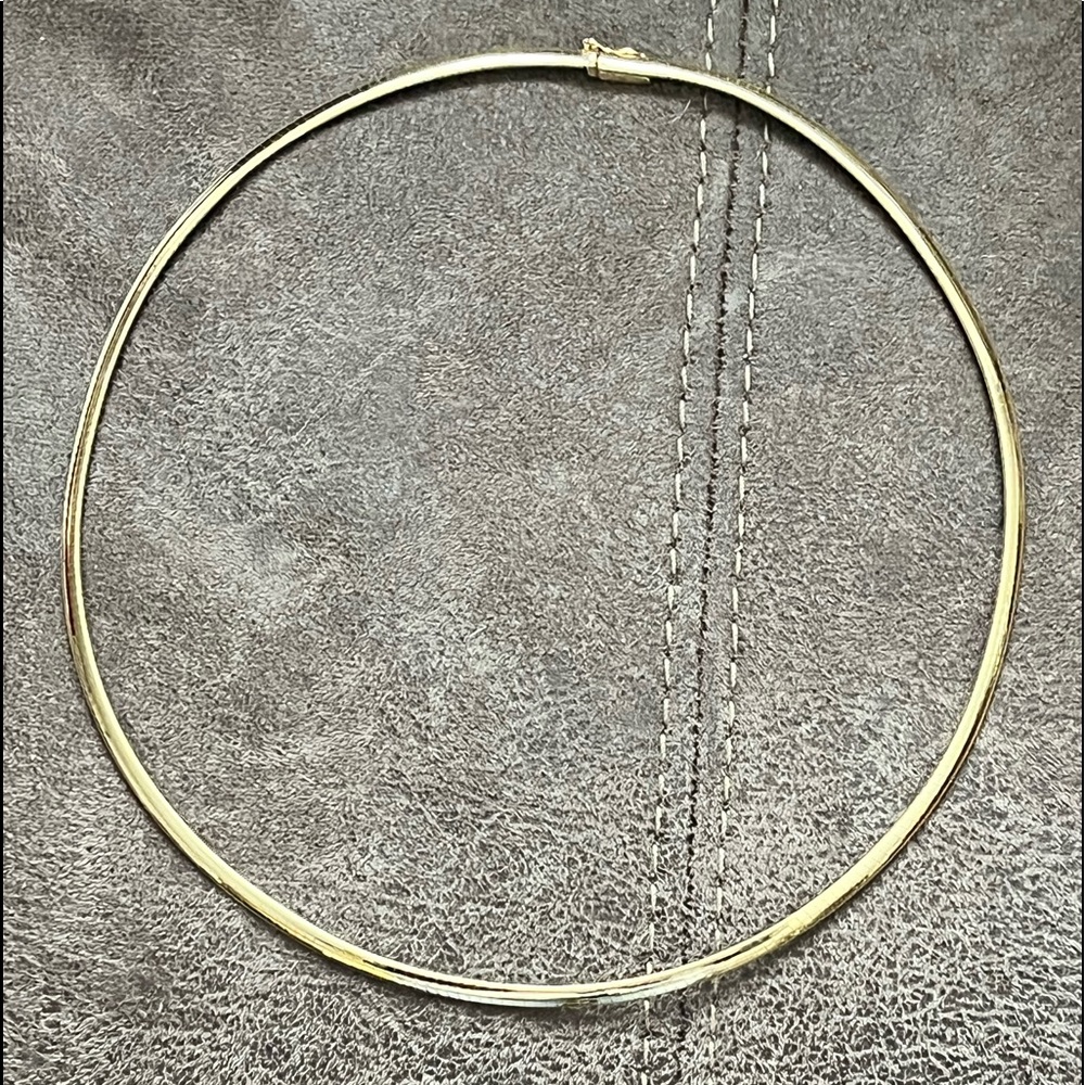 14k Yellow Gold Omega Necklace 18” EXCELLENT